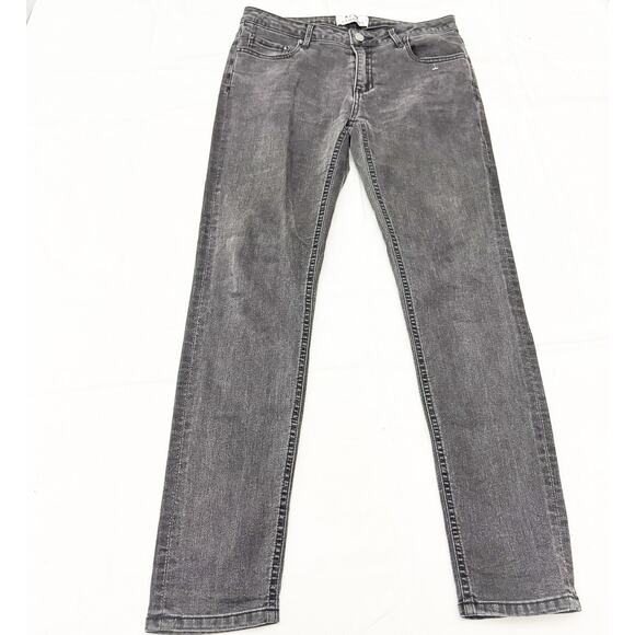 Acne Studios Skin 5 Used Black Stretch Black Charcoal Denim Jeans Size 23 - Picture 2 of 9